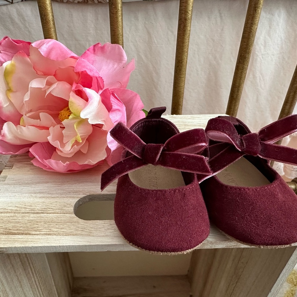 Faux Suede Mary Jane Crib Shoes